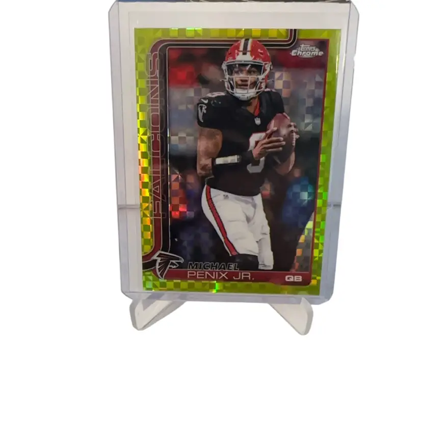 Michael Penix Lime Green Xfractor Atlanta Falcons