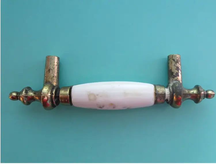 Vintage Amerocke Drawer Pulls White Ceramic Home Decor Furniture Restoration