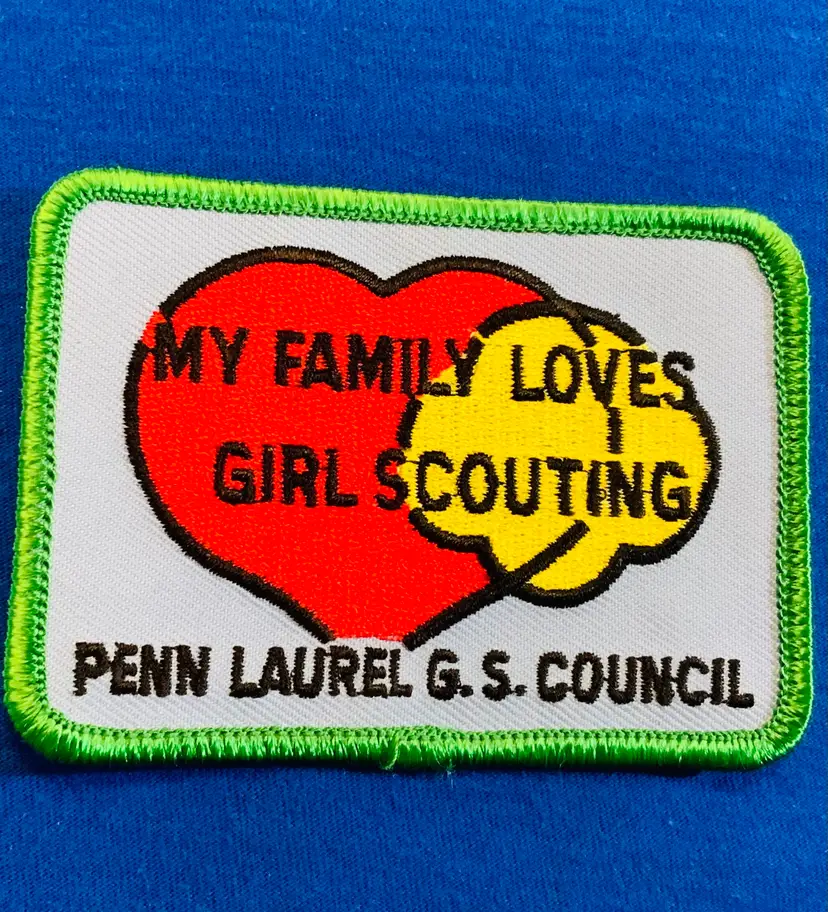 Vintage Scouting Fun Patch : My Family Loves Girl Scouting Penn Laurel Girl Scout Council