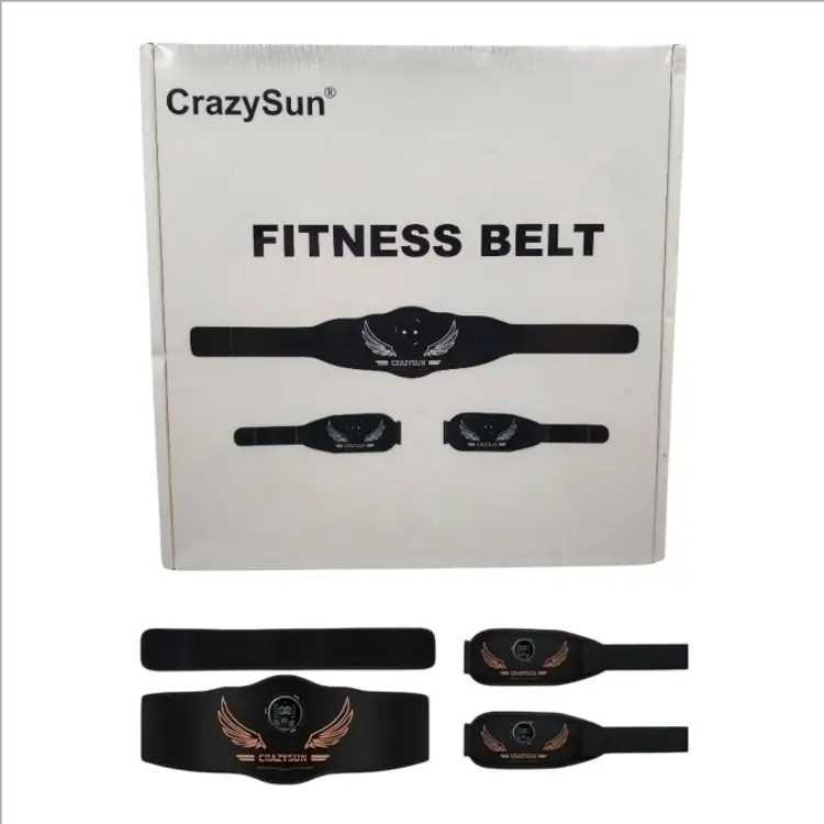 CrazySun EMS Ab Stimulator Belt Set w/ Arm Bands TENS Muscle Toner | New Sealed