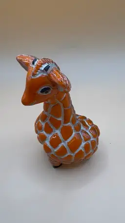 Vintage De Rosa Rinconada Artisan Pottery Giraffe Statue Figurine 4" Tall