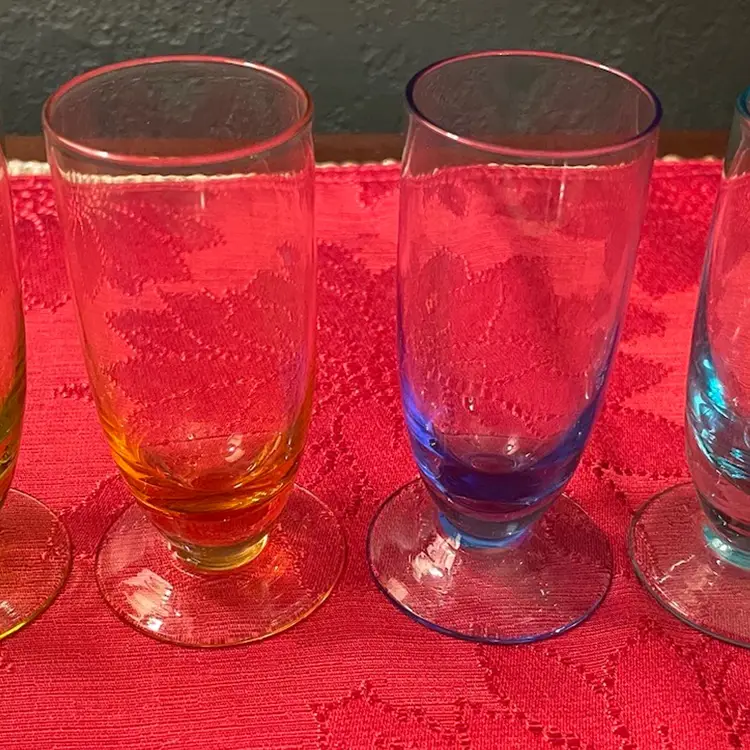 #01 VTG Glass Cordial /Shot Glasses 3 1/2" H