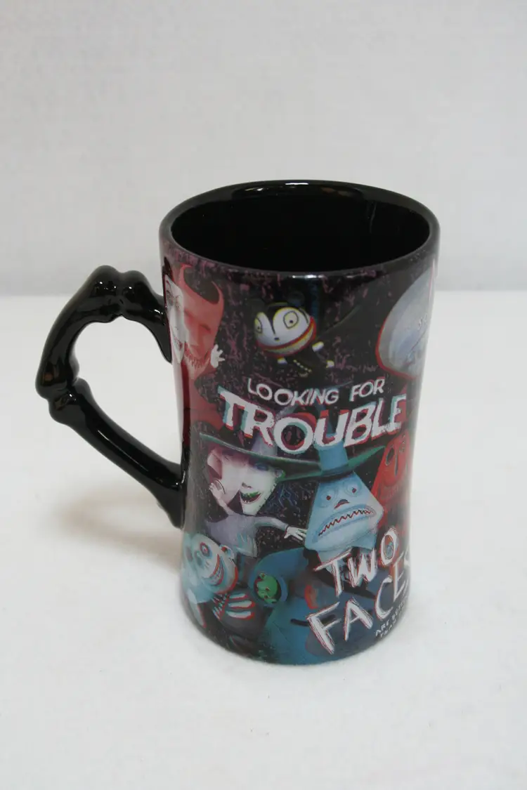 Disney Tim Burton NIghtmare B4 Christmas Black Mad Scientist 14 oz Coffee Mug