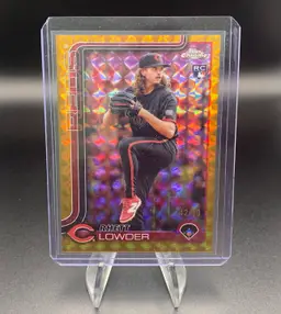 Rhett Lowder Gold Geometric /50 Cincinnati Reds
