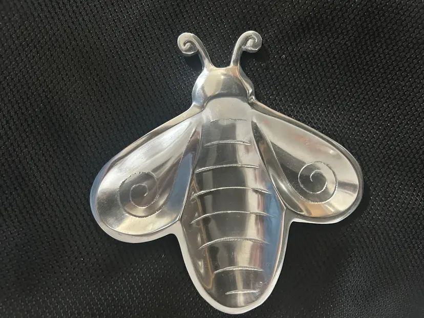 Bumble Bee Trinket, Nut, Candy Dish Or Spoon Rest - Metal