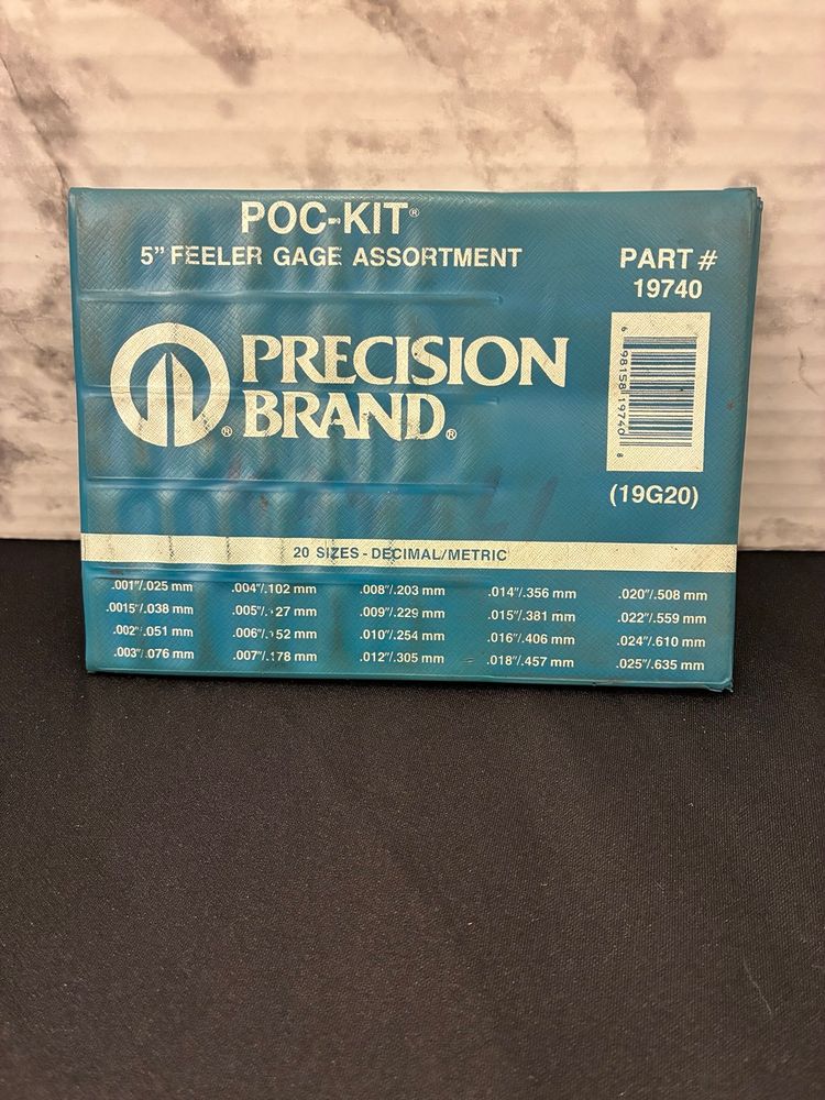 *READ Precision Brand 19740 Poc-kit 5" Feeler Gage Assortment Missing/Damage