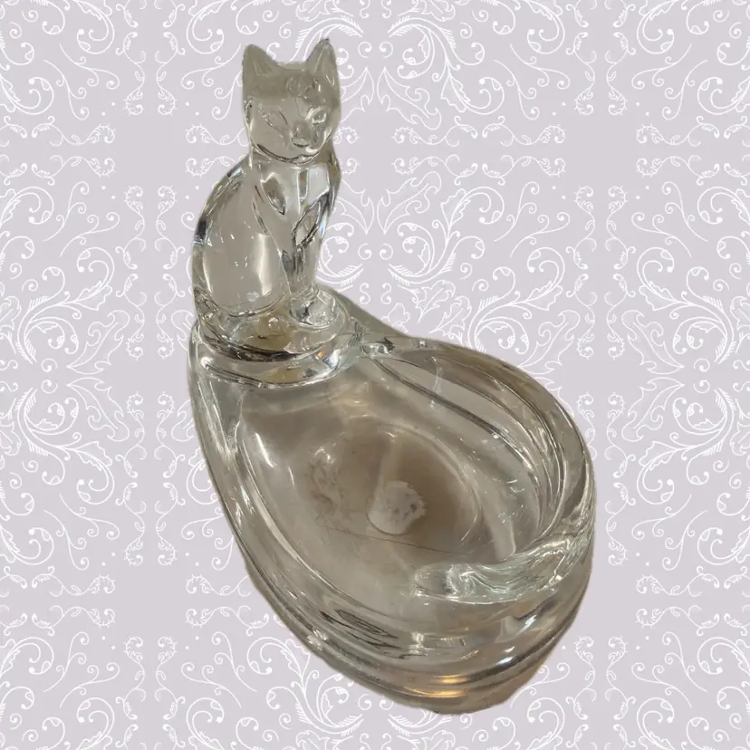 Lucite Cat Trinket Dish