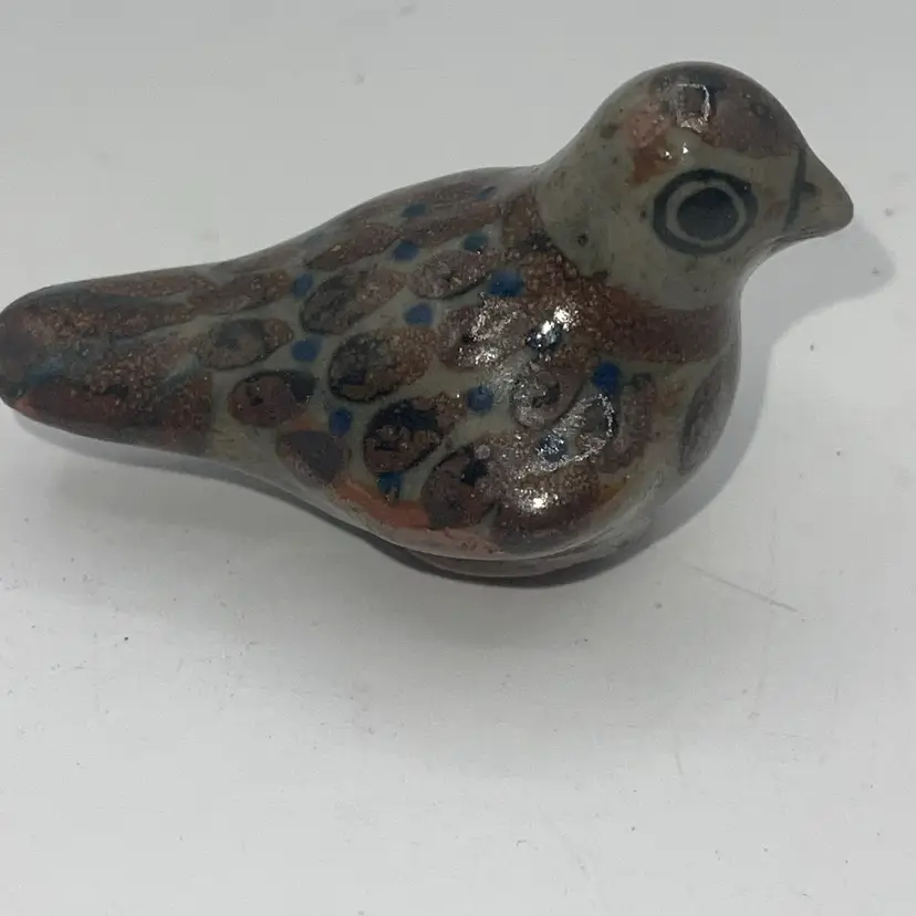 Tonala Mexican Pottery Dove 2.75 Inches Brown