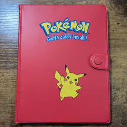Vintage 90s Red Pokemon Gotta Catch 'Em All Binder Card Binder