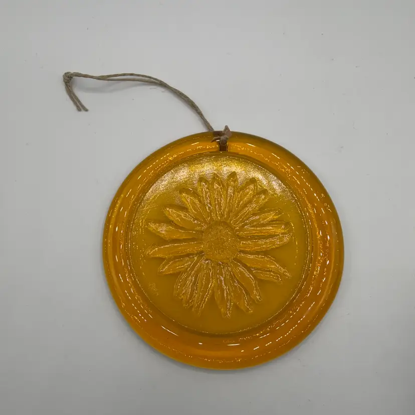 Amber Glass Round Sun Catcher