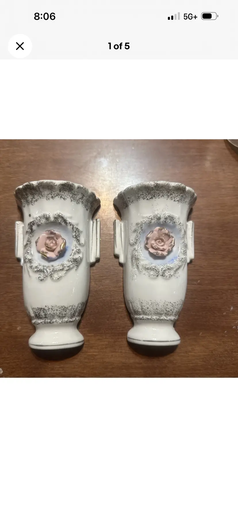 vintage made in japan Floral Wall Pockets In Great Shape