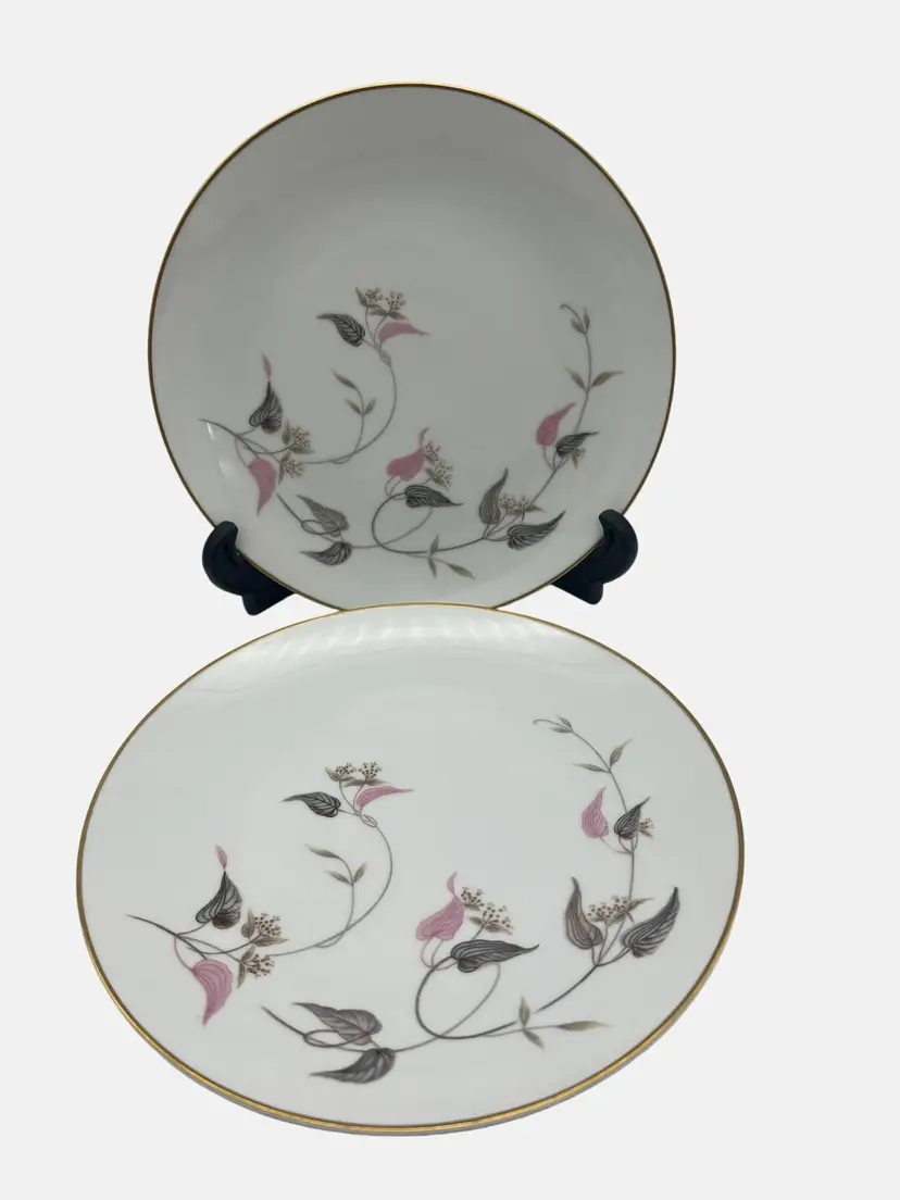 Vintage Noritake Arden Pair Salad Plates Japan 5603 MCM 8.25"