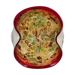 Murano Tutti Frutti Bowl 9.5" x 8.5"  x 3.5" Read