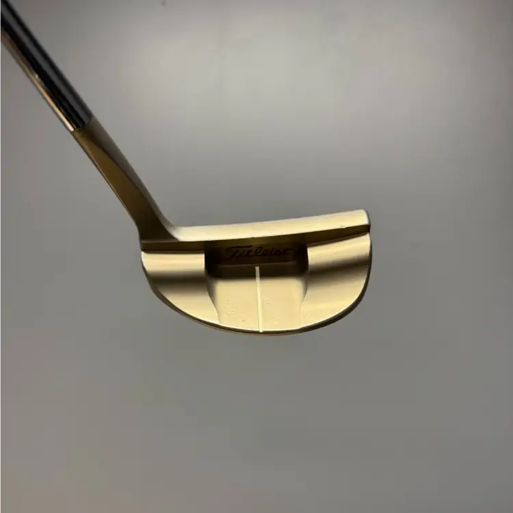 Minty Scotty Cameron Honey Bronze California Delmar With Original Shaft Band,Dancing Gold Grip And Head Cover