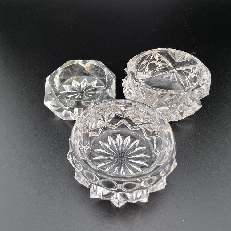 3 Vintage Salt Cellars 2” READ FF