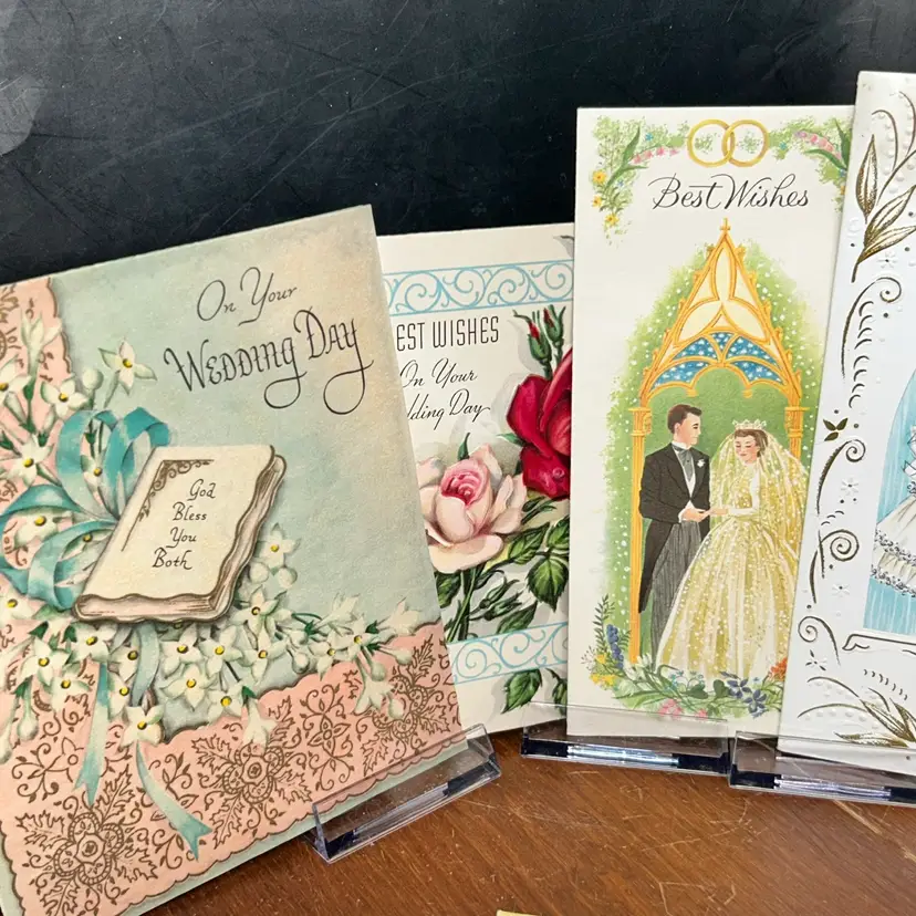 1. Vintage 11 Wedding Cards From 1958