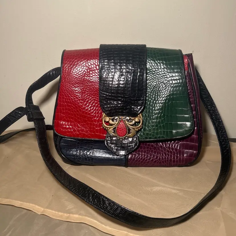 Vintage Sharif Colored Patchwork Purse