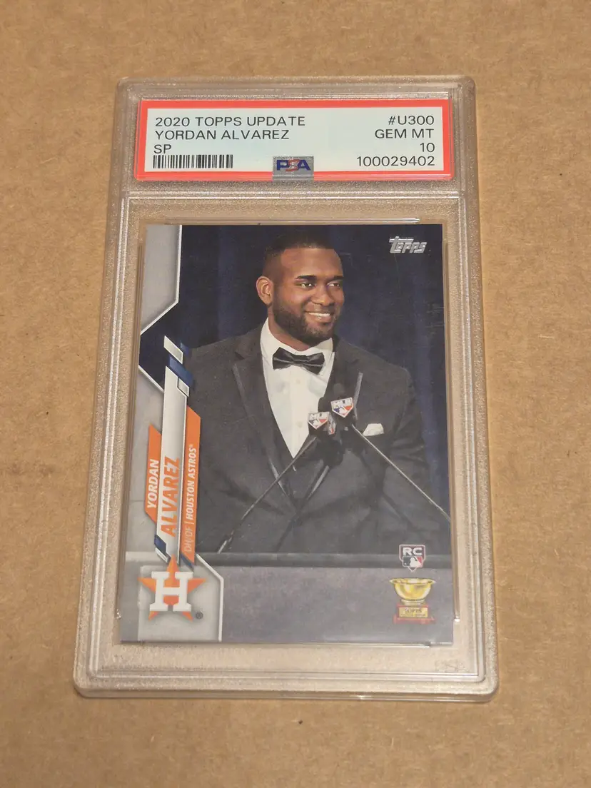 Yordan Alvarez (RC)2020 Topps Update SP #U-300 Astros PSA 10