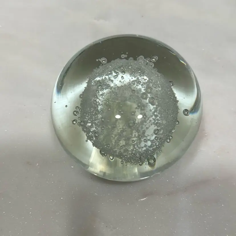 Rands Fjord Glass Made paper weight In Norway