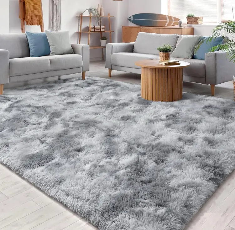 Large Area Rugs for Living Room, Super Soft Fluffy Modern Bedroom Rug 4X6