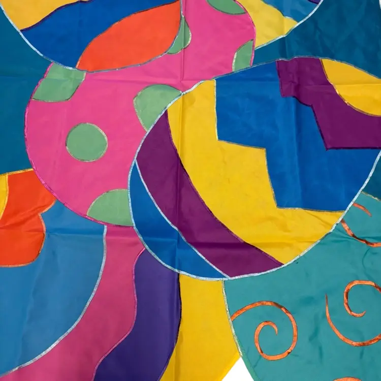 Teal/turquoise Easter Egg Garden Flag 41”x28”