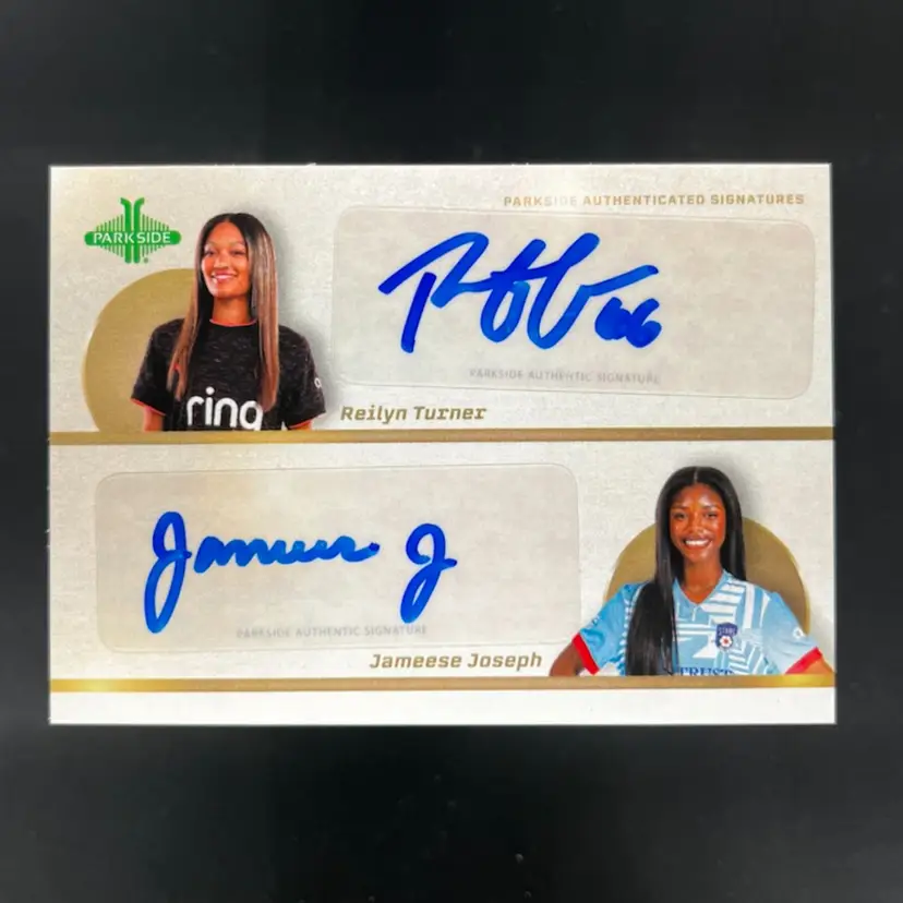 Reilyn Turner & Jameese Joseph 2025 Parkside NWSL Vol 2 Signature Series Dual Autograph /50 Soccer Card