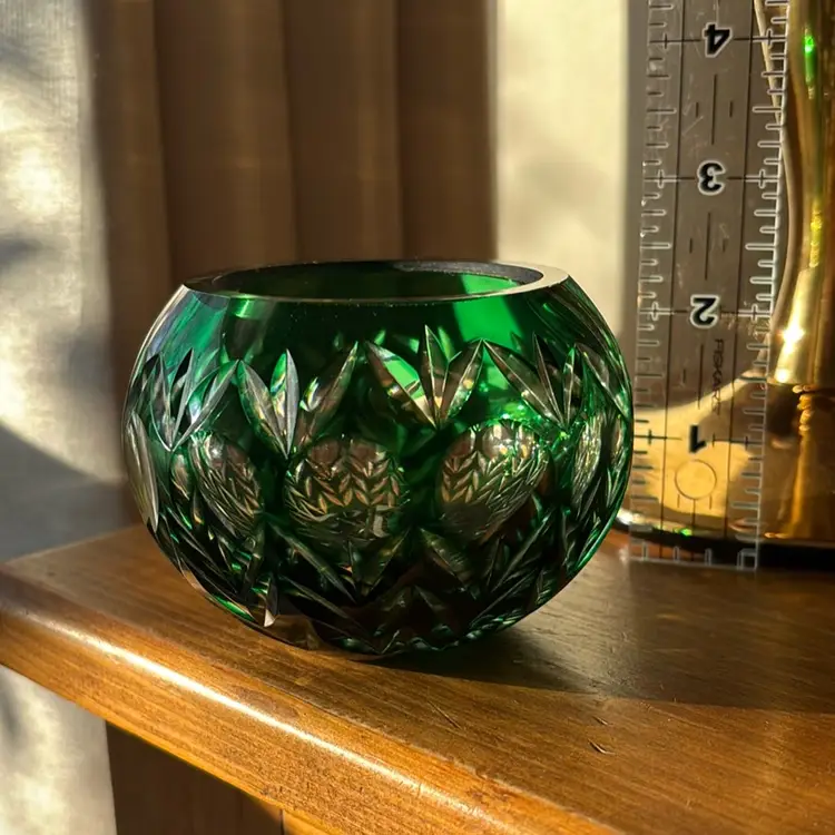 Emerald Cut To Clear Votive - Crystal