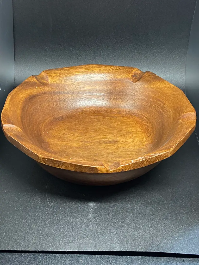 Vintage Blair Hawaii Monkey Pod Wood Bowl, Made in Philippines, 10" Diameter