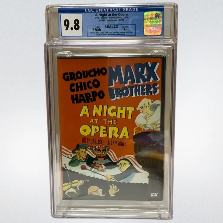 A Night At The Opera DVD CGC Graded 9.8 A+ Warner 2004 Sealed Marx Brothers Groucho Chico Harp