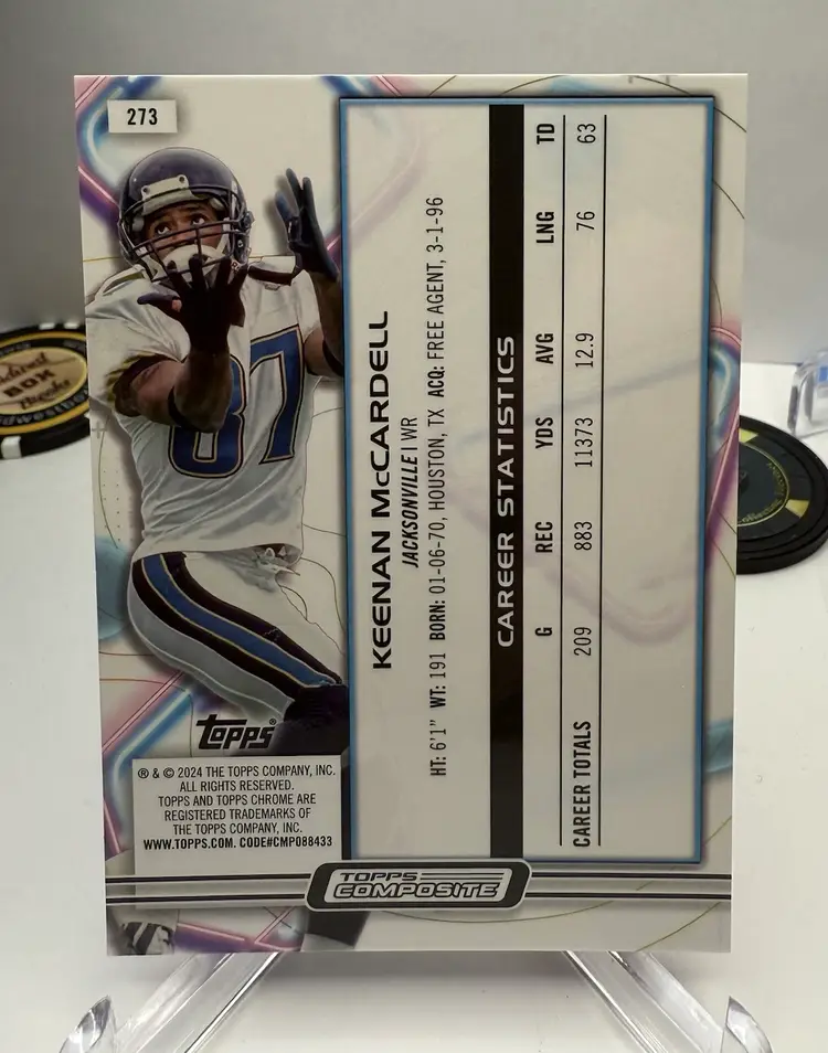 KEENAN MCCARDELL 2024 TOPPS COMPOSITE ORANGE RAYWAVE REFRACTOR 7/25 JAGUARS