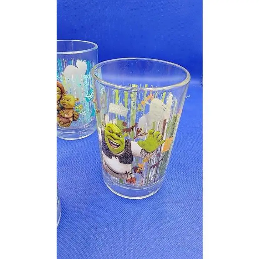 COLLECTABLE ITEMS SET OF 4 SHRECK AND FIONA GLASSES