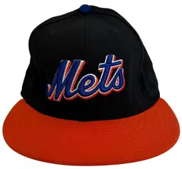 New York Mets MLB Embroidered Logo Flat Brim Fitted Hat by New Era - 7 5/8