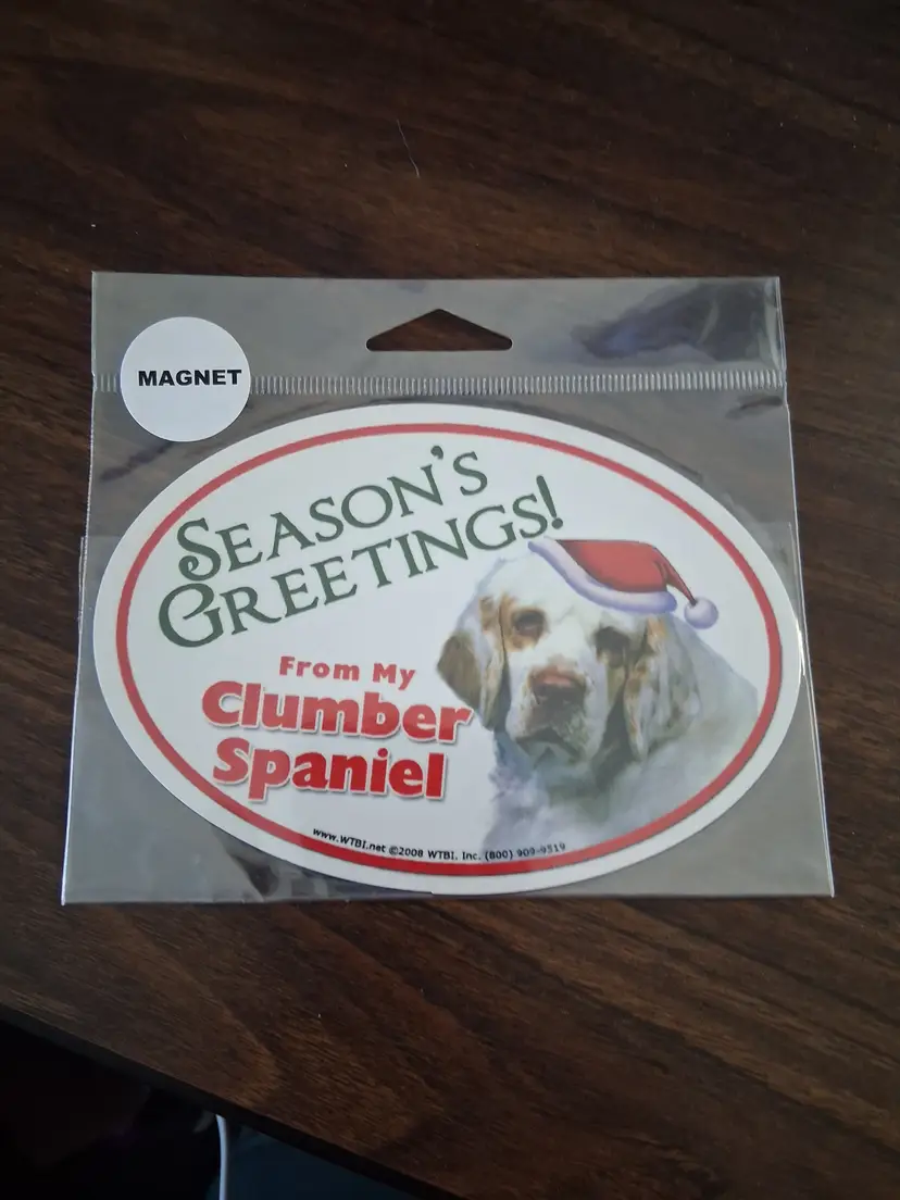 Season's Greetings Clumber Spaniel Magnet
