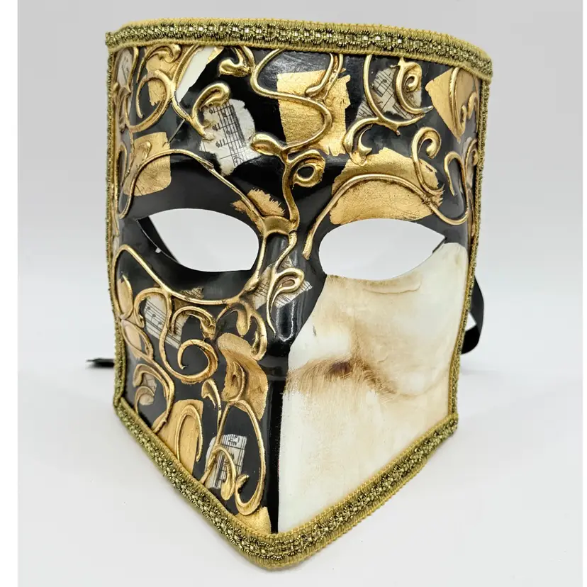 Venetian Italian Hand Painted Face Mask- w/ Seal