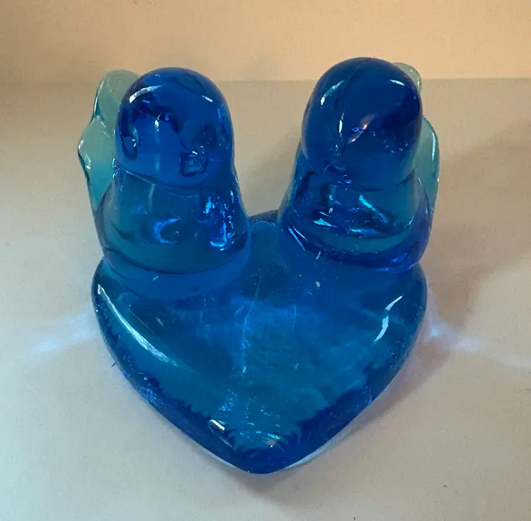 Double Bluebird Of Happiness Figurine By Leo Ward 1992 4” X 3”