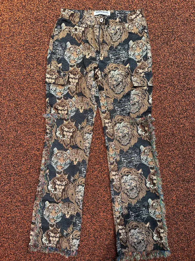 Rockstar Originals Khadiyah Animal Print Tapestry women’s pants