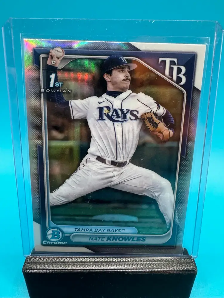 Nate Knowles 1st Bowman Chrome Refractor Tampa Bay Rays