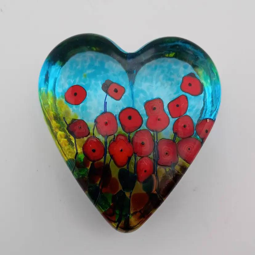 Robert Held "California poppy" paperweight