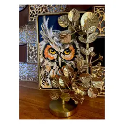 Insightful 
New Original Owl Painting 
On 4”x6” Watercolor Paper 
In 5”x7.5” New Anthropologie Frame 
With Glass
Owl Art