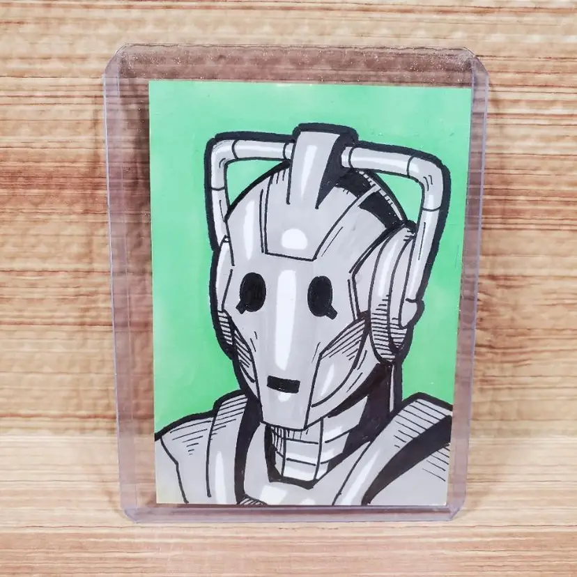 Doctor Who Cyberman Sketch Card Magnet