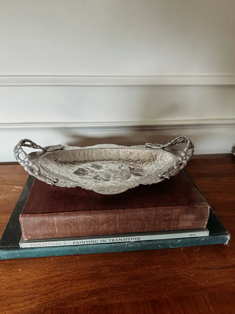 Vintage Rodney Kent hammered aluminum serving tray