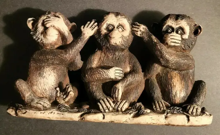 Monkey Hear No evil See Speak Monkey Figurine