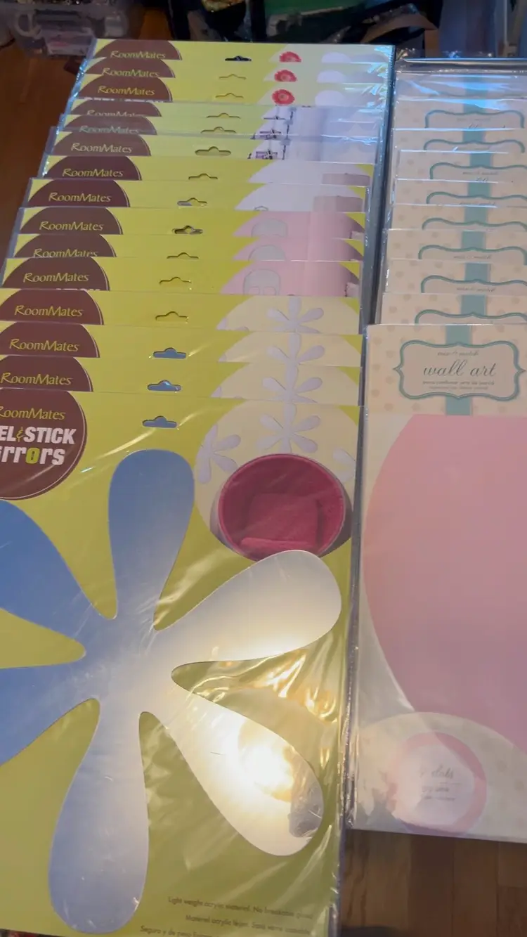 NWT RoomMates Peel N Stick Mirrors & More