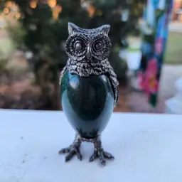 Owl Vintage Pewter Figurine-marked