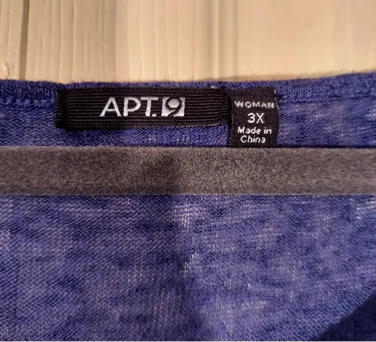 Apt 9 size 3X blue print front tunic