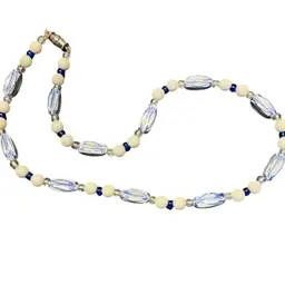 Chinese Blue Enamel Porcelain Necklace