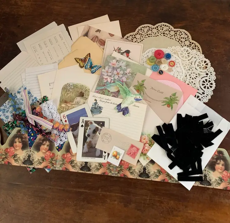 Junk Journal Ephemera Paper Packet 90+ Pieces