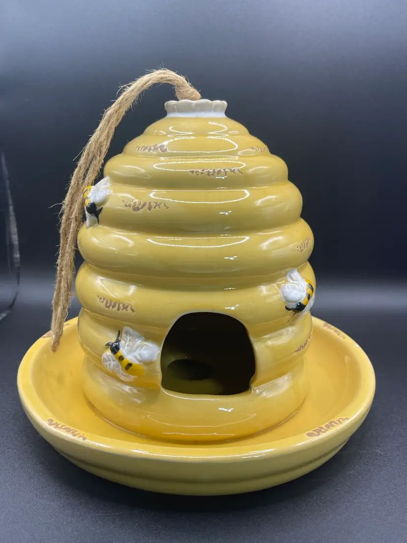 Ceramic Bee Hive Bird House
