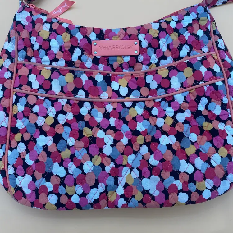 Vera Bradley Women's Pink Pixie Confetti Pattern Quilted Handbag