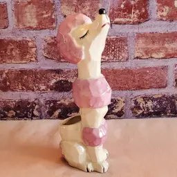 UNIQUE & Beautiful 1950-60s Prismatic Irridescent Poodle Liptstick Holder (or holder of whatever you'd like!)